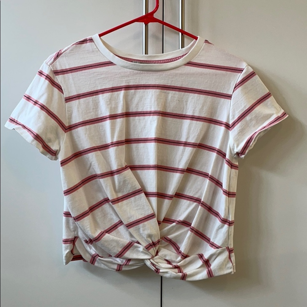 Allsaints Cropped Stripe Tee